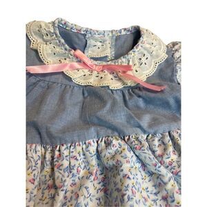 Custom Floral and jean dress